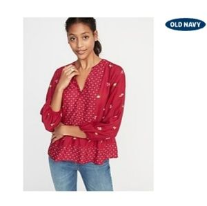 Women's mixed print boho swing top XL